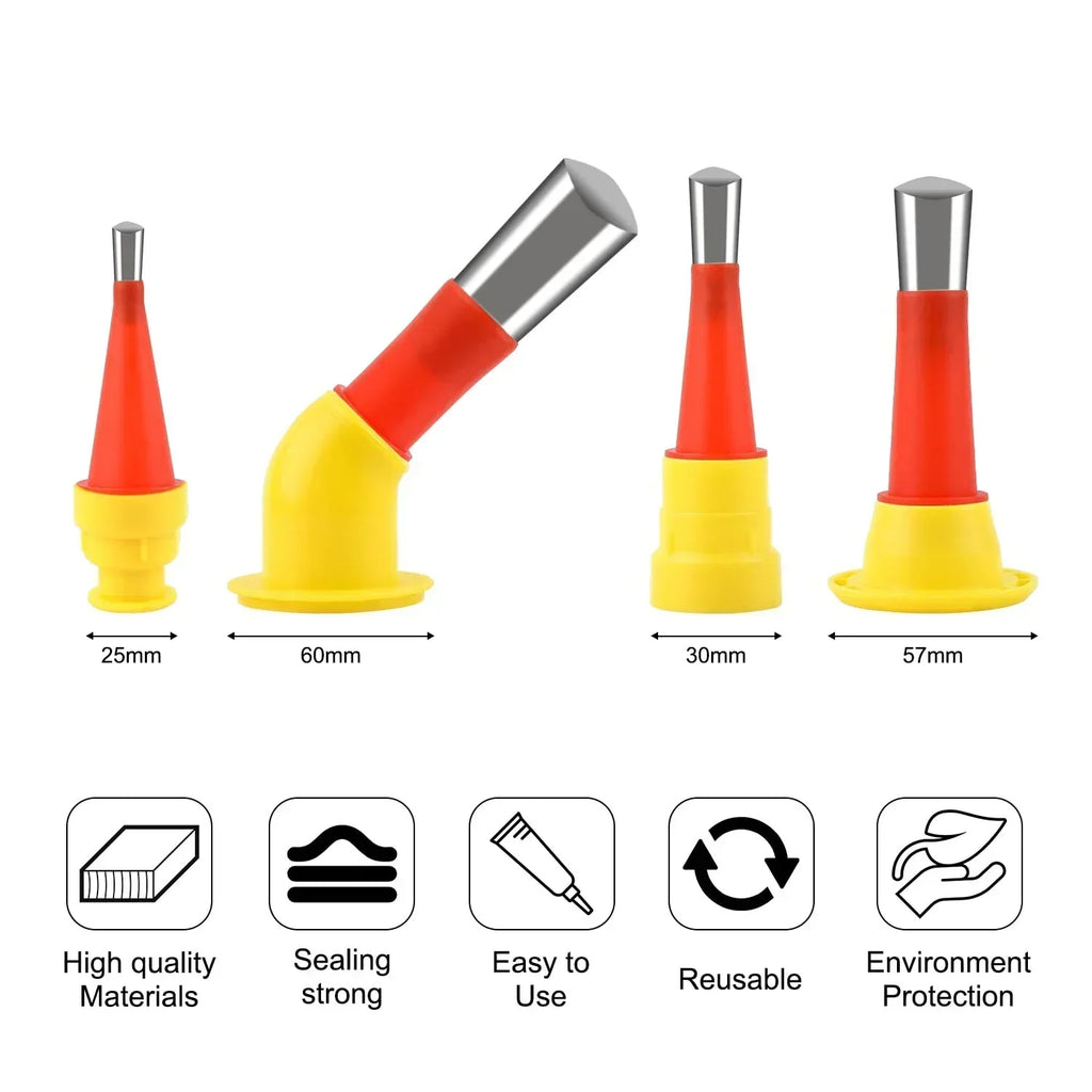Universal Integrated Rubber Nozzle Tool Set™ - This tool set provides the ultimate solution for reliable sealing in your home and outdoor projects