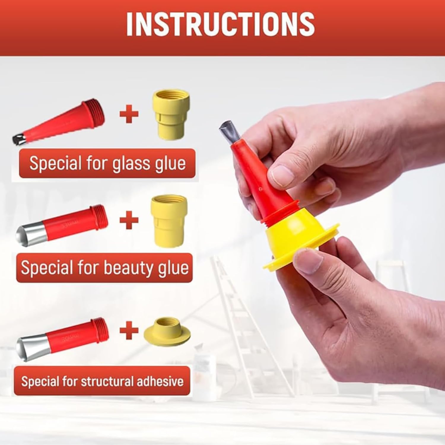 Universal Integrated Rubber Nozzle Tool Set™ - This tool set provides the ultimate solution for reliable sealing in your home and outdoor projects