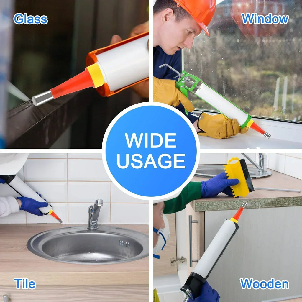 Universal Integrated Rubber Nozzle Tool Set™ - This tool set provides the ultimate solution for reliable sealing in your home and outdoor projects
